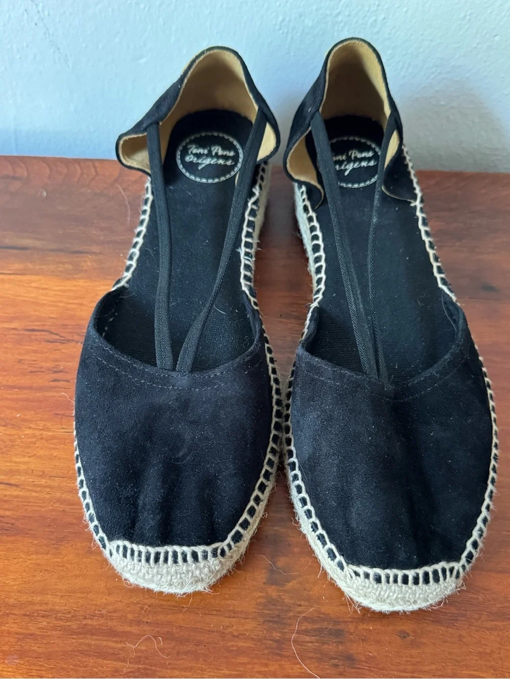 NWOT Toni Pons Black Suede Erla -A Espadrille Flats size 41 / 10